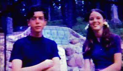 That's me with my sister when I was about 14. Although the schnook isn't in this image lifted from an 8mm movie, he was along on this trip, and had already been with our family for a couple of years.